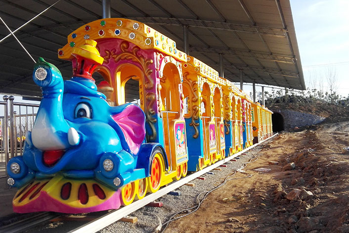 Cartoon Track Train 