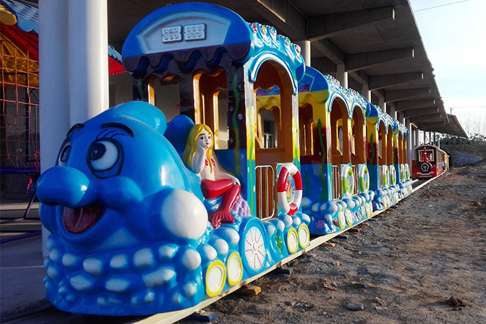 Cartoon Track Train 