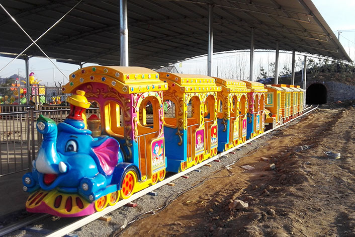 Cartoon Track Train 